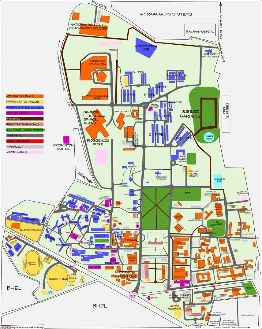 지도 IISC 방갈로르