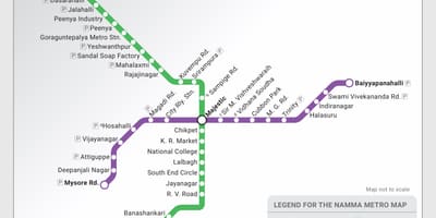 방갈로르 metro rail 지도