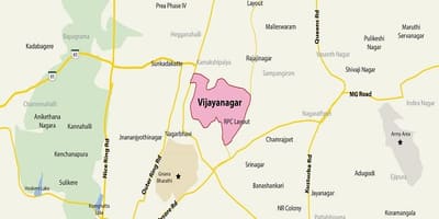 지도 Vijayanagar 방갈로르